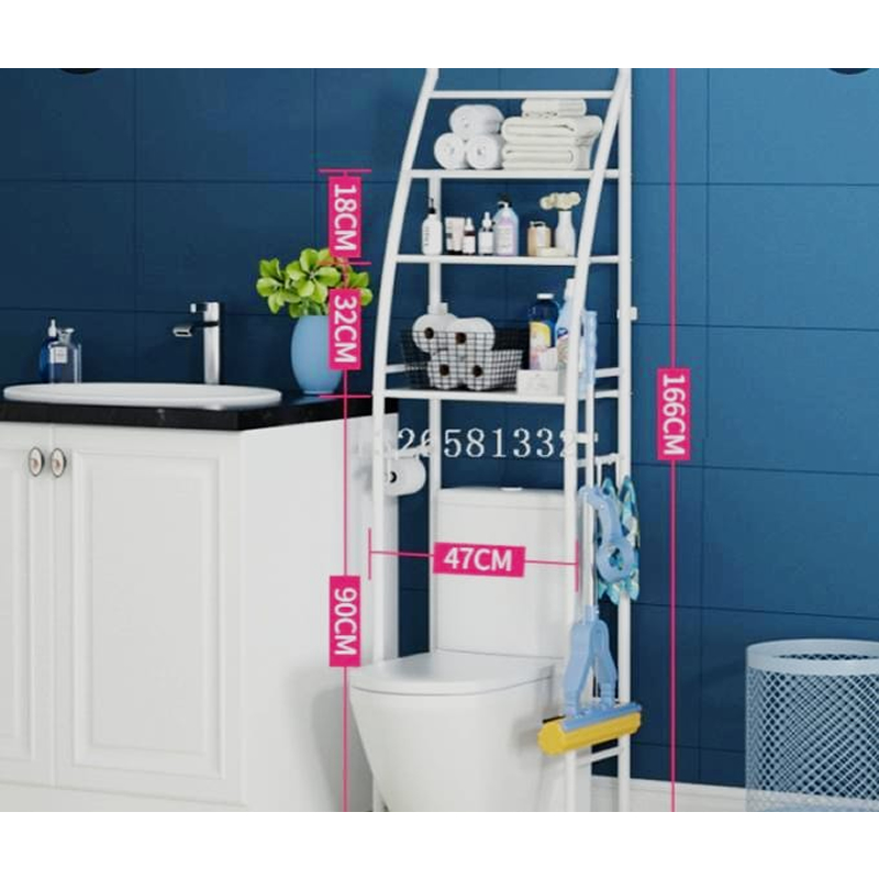 Bathroom rack sailboat toilet rack floor washing machine rack bathroom washbasin towel storage rack wrought iron rack.