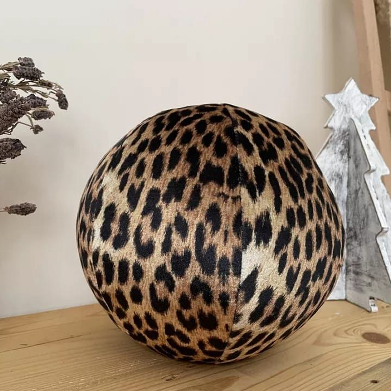 Decorative Leopard Ball Pillow Decorative Leopard Ball Pillow
