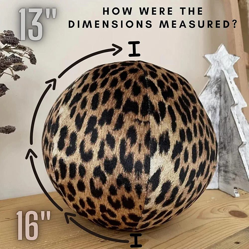 Decorative Leopard Ball Pillow Decorative Leopard Ball Pillow