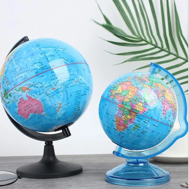 TCP Global 6" (14.2cm) Blue Ocean Desktop World Globe Black Base