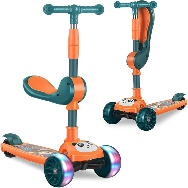 DAYONG Kids Scooter, 3 Wheels Folding Kick Scooter for Ages 3-14 Years Old Kids, Adjustable Handlebars and Light-Up Wheels Scooter for Toddler Girls Boys.