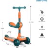 DAYONG Kids Scooter, 3 Wheels Folding Kick Scooter for Ages 3-14 Years Old Kids, Adjustable Handlebars and Light-Up Wheels Scooter for Toddler Girls Boys.