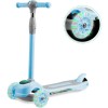 LOCO Ricokids LED Scooter City Folding Scooter 3 Wheels Light Blue.