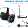 TST Scooter for Kids Ages 6-12, 4.5 Inch Scooter with 3 Handlebars Adjust to 31 Inch Tall, 3 Wheels Kick Scooter for Kids, Christmas Birthday Gifts