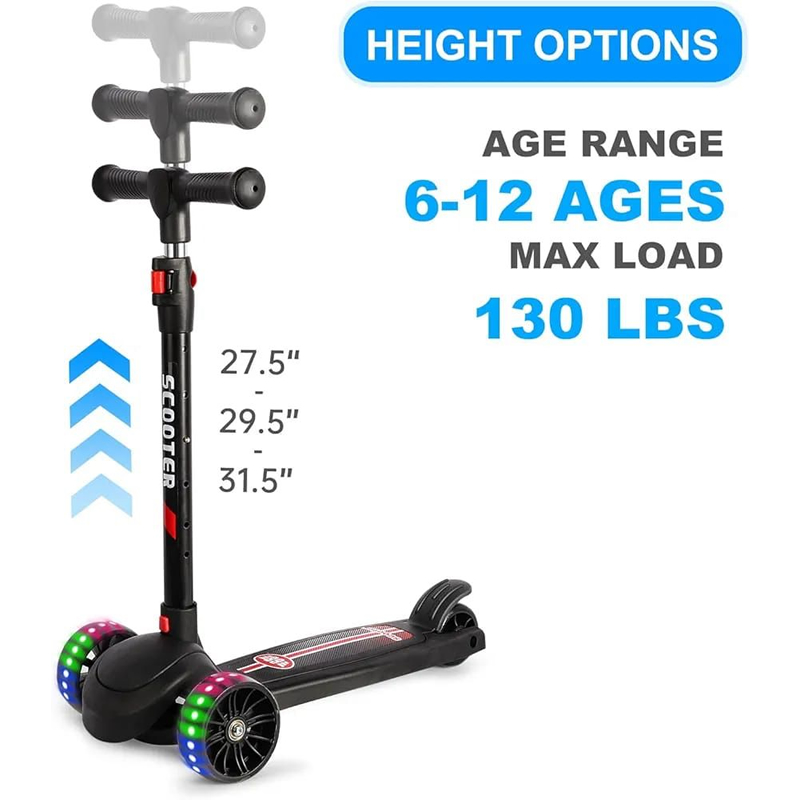 TST Scooter for Kids Ages 6-12, 4.5 Inch Scooter with 3 Handlebars Adjust to 31 Inch Tall, 3 Wheels Kick Scooter for Kids, Christmas Birthday Gifts TST Scooter for Kids Ages 6-12, 4.5 Inch Scooter with 3 Handlebars Adjust to 31 Inch Tall, 3 Wheels Kick Scooter for Kids, Christmas Birthday Gifts