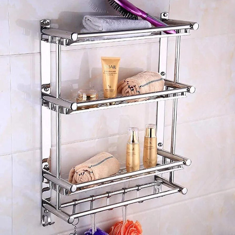 Towel Rack for Bathroom, Towel Bar Towel Rack Towel Rack Durable Towel Rack Stainless Steel Multi-layer Bathroom Shelves, Wall Mounted Towel Holder Shelf Rack.