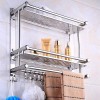 Towel Rack for Bathroom, Towel Bar Towel Rack Towel Rack Durable Towel Rack Stainless Steel Multi-layer Bathroom Shelves, Wall Mounted Towel Holder Shelf Rack.