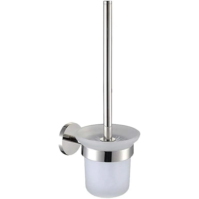 Toilet Brush and Holder Set Wall Mounted Stainless Steel Handle Glass Holder for Bathroom. Toilet Brush and Holder Set Wall Mounted Stainless Steel Handle Glass Holder for Bathroom.