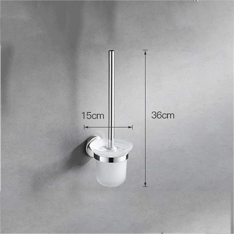 Toilet Brush and Holder Set Wall Mounted Stainless Steel Handle Glass Holder for Bathroom. Toilet Brush and Holder Set Wall Mounted Stainless Steel Handle Glass Holder for Bathroom.