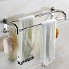 Towel Rack, Stainless Steel Retractable Towel Rack Wall Mounted, Adjustable Towel Rack with Hook, Towel Rail, Towel Holder, in Bathroom.