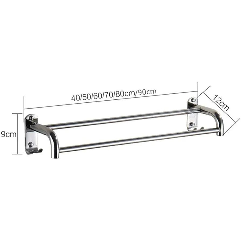 Towel Rack, Stainless Steel Retractable Towel Rack Wall Mounted, Adjustable Towel Rack with Hook, Towel Rail, Towel Holder, in Bathroom. Towel Rack, Stainless Steel Retractable Towel Rack Wall Mounted, Adjustable Towel Rack with Hook, Towel Rail, Towel Holder, in Bathroom.