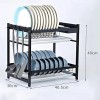 304 Stainless Steel Kitchen Supplies Drain Rack Household Plate Drain Rack Tableware Storage Rack B1.