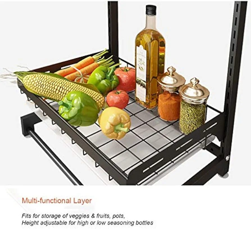 Black Stainless Steel Dish Drying Organizer, Fruit and Vegetable Storage Basket with Drainer and 3 Hanging Hooks, Utensil Organizer for Storing Plates, Bowls. Black Stainless Steel Dish Drying Organizer, Fruit and Vegetable Storage Basket with Drainer and 3 Hanging Hooks, Utensil Organizer for Storing Plates, Bowls.