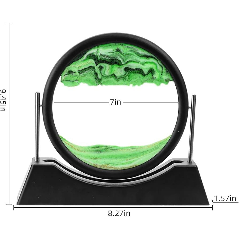 Liangding Moving Sand Art Liquid Motion,3D Flow Sand Painting Quicksand Decor,Stress Relief Moving Sand Art Picture with Round Glass for Office Home Decoration Liangding Moving Sand Art Liquid Motion,3D Flow Sand Painting Quicksand Decor,Stress Relief Moving Sand Art Picture with Round Glass for Office Home Decoration