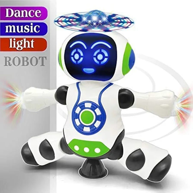 SIDD Dancing Robot with Music, Kids Robot with 3D Flashing Lights, 360 Degree Rotation Robot Toy for Kids, Plastic, Multicolor, Pack of 1. SIDD Dancing Robot with Music, Kids Robot with 3D Flashing Lights, 360 Degree Rotation Robot Toy for Kids, Plastic, Multicolor, Pack of 1.