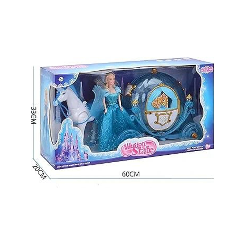 Princess Elsa with Magical Pumpkin stroller. Princess Elsa with Magical Pumpkin stroller.