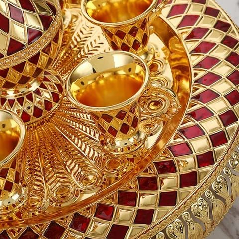 Handmade Turkish Coffee Set Teapot Tray And 6 Cups. Handmade Turkish Coffee Set Teapot Tray And 6 Cups.