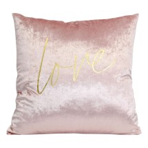 uxcell Throw Pillow Cover Gold Love Letter Printed Modern Square Pillow Shams Bronzing Flannelette Cushion Cover for Bedroom Sofa Car,18 x 18 Inches