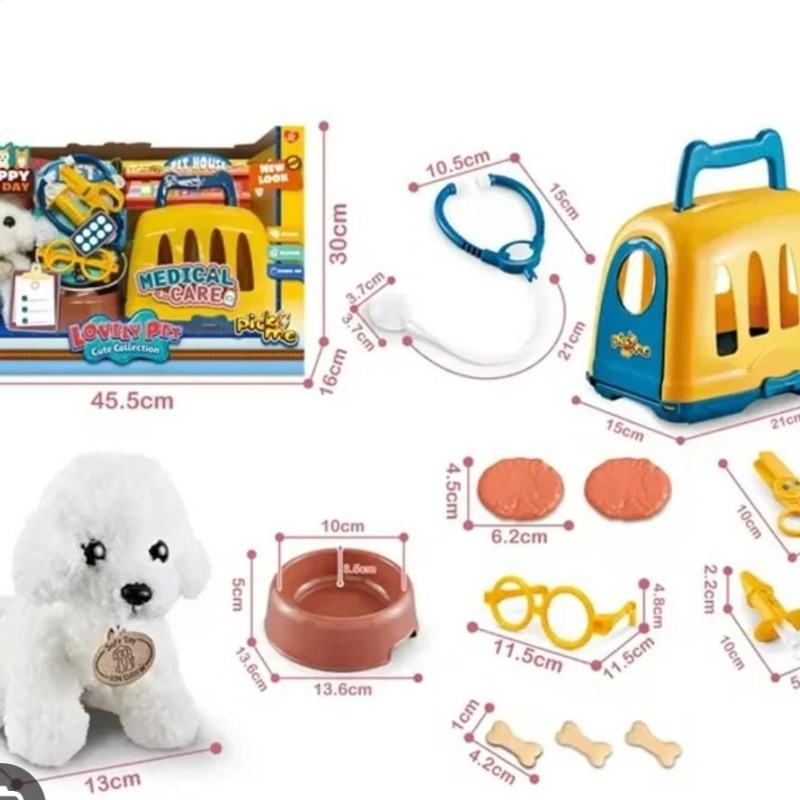 Hand Basket Lovely Dog Pet Cage Toys Pretend Play Food Feeding Animals Role Play Taking Care Plush Pet Dog Toys. Hand Basket Lovely Dog Pet Cage Toys Pretend Play Food Feeding Animals Role Play Taking Care Plush Pet Dog Toys.
