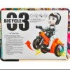 Khilona House Cartoon Tricycle Stunt Toy Electric Motorcycle Car, Pedals, musical battery toy, Does Wheelies and Automatic 360-Degree Turns, Lights And Sound Vehicles Toys, Mini Stunt Car, Three Wheeled Bicycle For Toddlers Baby Kids Children Birthday 