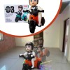 Khilona House Cartoon Tricycle Stunt Toy Electric Motorcycle Car, Pedals, musical battery toy, Does Wheelies and Automatic 360-Degree Turns, Lights And Sound Vehicles Toys, Mini Stunt Car, Three Wheeled Bicycle For Toddlers Baby Kids Children Birthday 